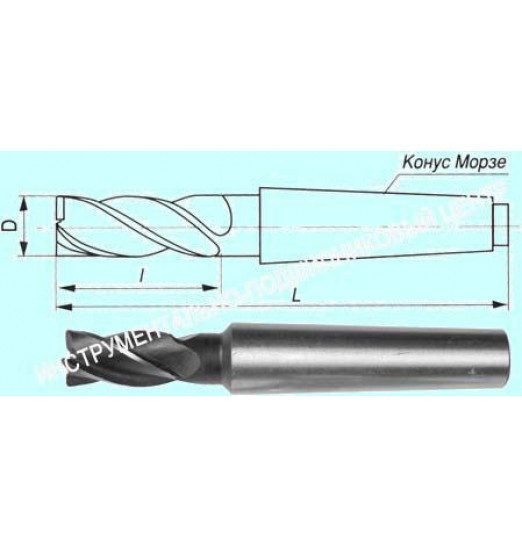 Фреза Концевая d40,0х 90х245 к/х  Р6М5К5  Z=4 КМ5 (ТИЗ)