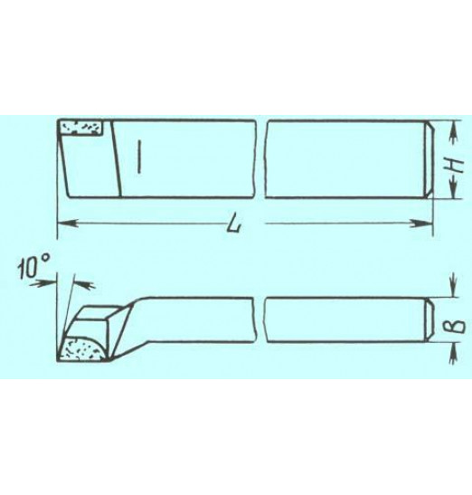 Резец Проходной упорный отогнутый 40х25х200 Т5К10