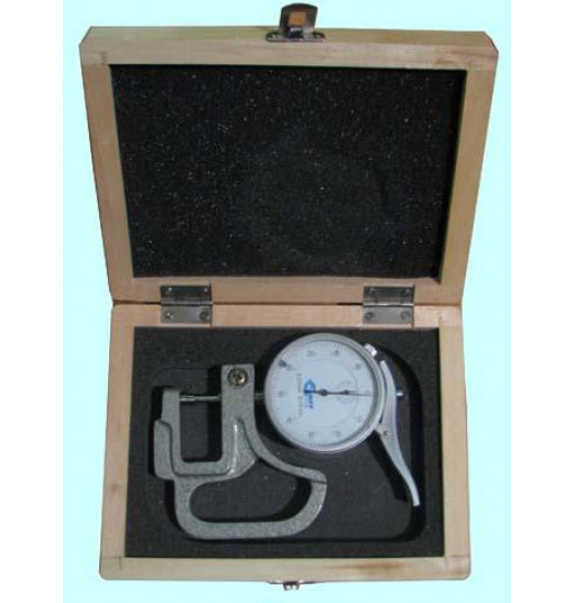 Толщиномер индикаторный стрелочный (0-10мм), цена дел. 0,01мм, L 30мм "CNIC" (Шан 580-101)