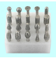 Набор головок алмазных из 20шт. D6,0, L60мм по камню и стеклу "CNIC"